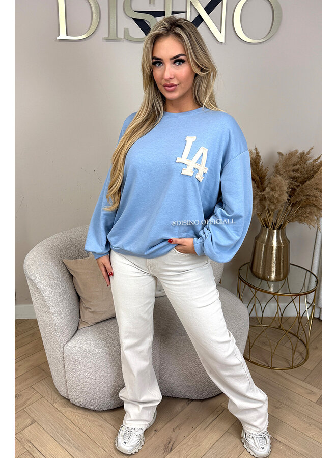 LIGHT BLUE - 'LA SWEATER' - OVERSIZED PREMIUM QUALITY SWEATER