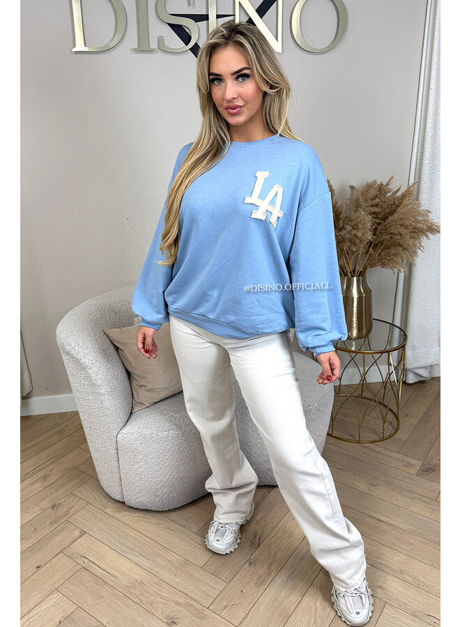 LIGHT BLUE - 'LA SWEATER' - OVERSIZED PREMIUM QUALITY SWEATER