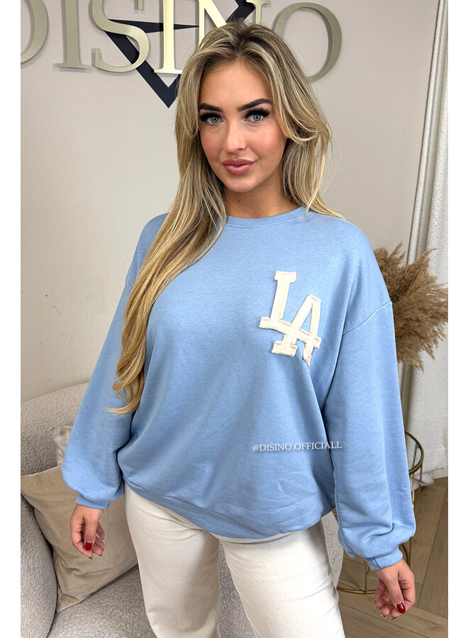 LIGHT BLUE - 'LA SWEATER' - OVERSIZED PREMIUM QUALITY SWEATER