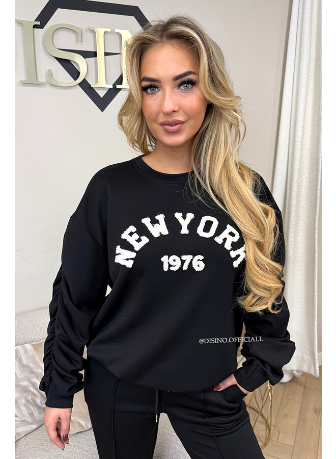 BLACK - 'NY DONNA SET' - EXTRA SOFT & COMFY SWEATER + PANTS SET