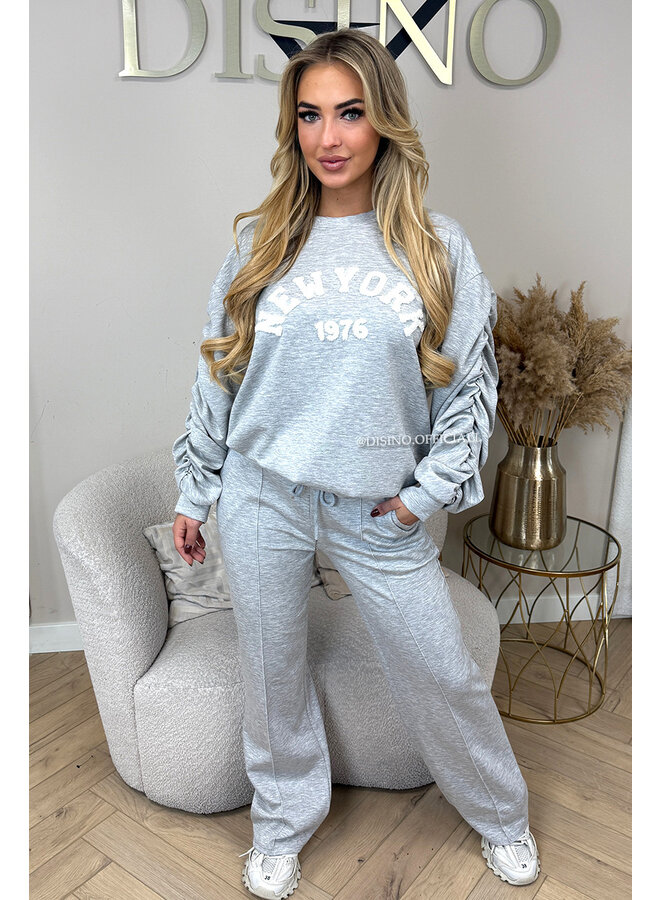 GREY - 'NY DONNA SET' - EXTRA SOFT & COMFY SWEATER + PANTS SET