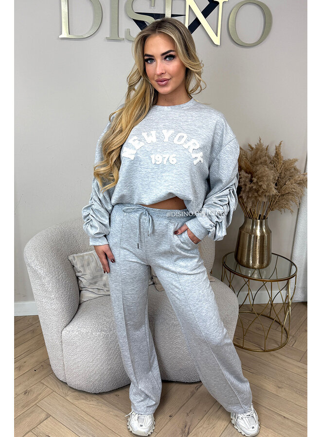GREY - 'NY DONNA SET' - EXTRA SOFT & COMFY SWEATER + PANTS SET