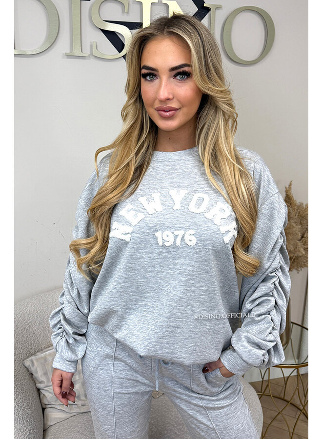 GREY - 'NY DONNA SET' - EXTRA SOFT & COMFY SWEATER + PANTS SET