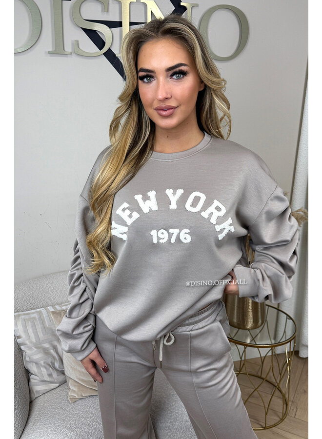 TAUPE - 'NY DONNA SET' - EXTRA SOFT & COMFY SWEATER + PANTS SET