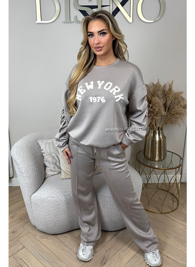 TAUPE - 'NY DONNA SET' - EXTRA SOFT & COMFY SWEATER + PANTS SET