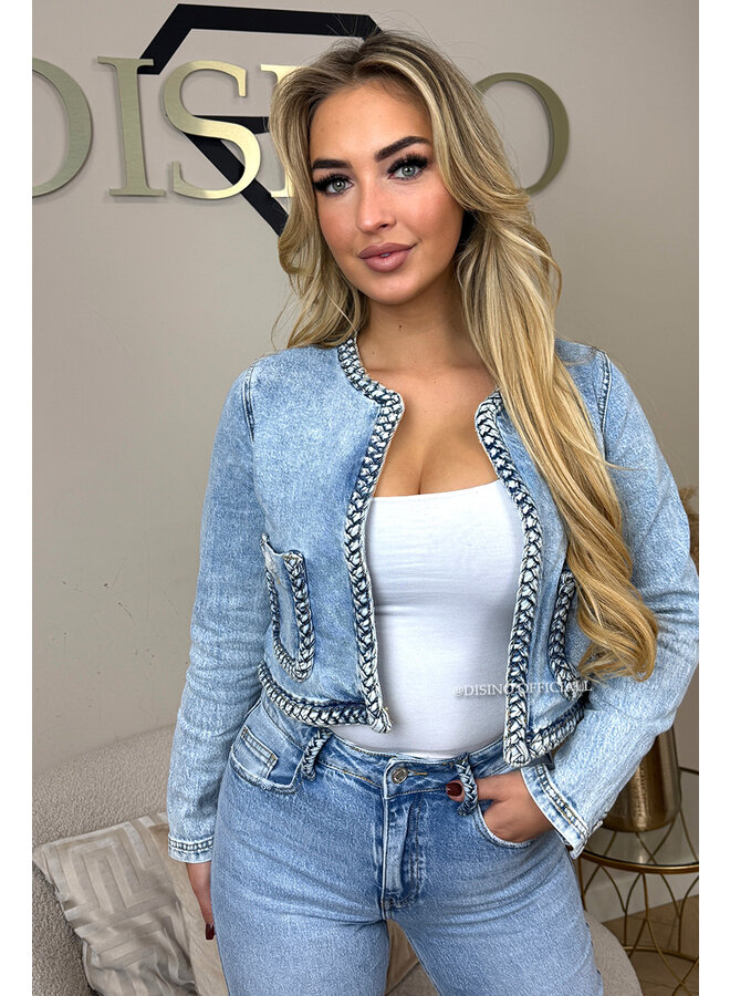 BLUE - 'FALLONY JACKET' - PREMIUM QUALITY DENIM JACKET