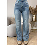 VINTAGE BLUE - 'SENZA JEANS' - INSPIRED RELIEF  WIDE LEG JEANS