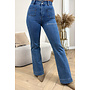 BLUE - 'MINDY' - STRETCH EXTRA HIGH WAIST FLARED JEANS