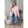 PINK - 'DENISE' - PREMIUM QUALITY GOLD BUTTON TWEED BLAZER