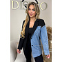 BLACK - 'BLAKE BLAZER' - PREMIUM QUALITY HALF DENIM BLAZER