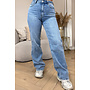 LIGHT BLUE - 'MEMPHIS' - PERFECT WASHING STRETCH WIDE LEG JEANS