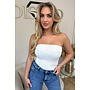 WHITE - 'AVERY TOP' - ALL OVER LACE STRAPLESS TOP