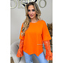 ORANGE - 'ZOLA TEE' - BELL LACE SLEEVES OVERSIZED TEE