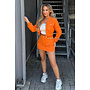 ORANGE - 'DJUNE SET' - BOMBER JACKET + SKORT TWO PIECE SET