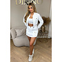 WHITE - 'DJUNE SET' - BOMBER JACKET + SKORT TWO PIECE SET