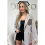 TAUPE - 'NOOR' - OVERSIZED INSPIRED POCKET DESIGNER BLAZER
