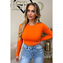 ORANGE - 'BECKY' - PERFECT LONG SLEEVE CROP TOP