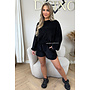 BLACK - 'BLAIRE SET' - BADSTOF OVERSIZED SWEATER + SHORT SET