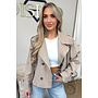 BEIGE - 'BURDEN JACKET' - EXTRA OVERSIZED TRENCH COAT