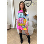 PINK - 'FUNKY SWEATER DRESS' - SLOGAN DESIGNER INSPIRED SWEATER DRESS