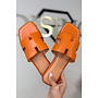 ORANGE - 'H-SLIDERS' - DESIGNER INSPIRED SLIPPERS