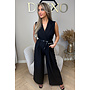 BLACK - 'MILA JUMPSUIT' - CLASSY WIDE LEG JUMPSUIT + BELT