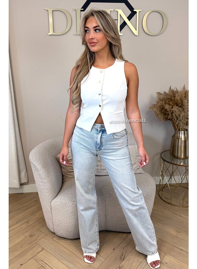 BEIGE - 'YARA TOP' - PREMIUM QUALITY GILET TOP