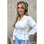 WHITE - 'SELMA BLOUSE' - TIE UP EXCLUSIVE CORSET BLOUSE