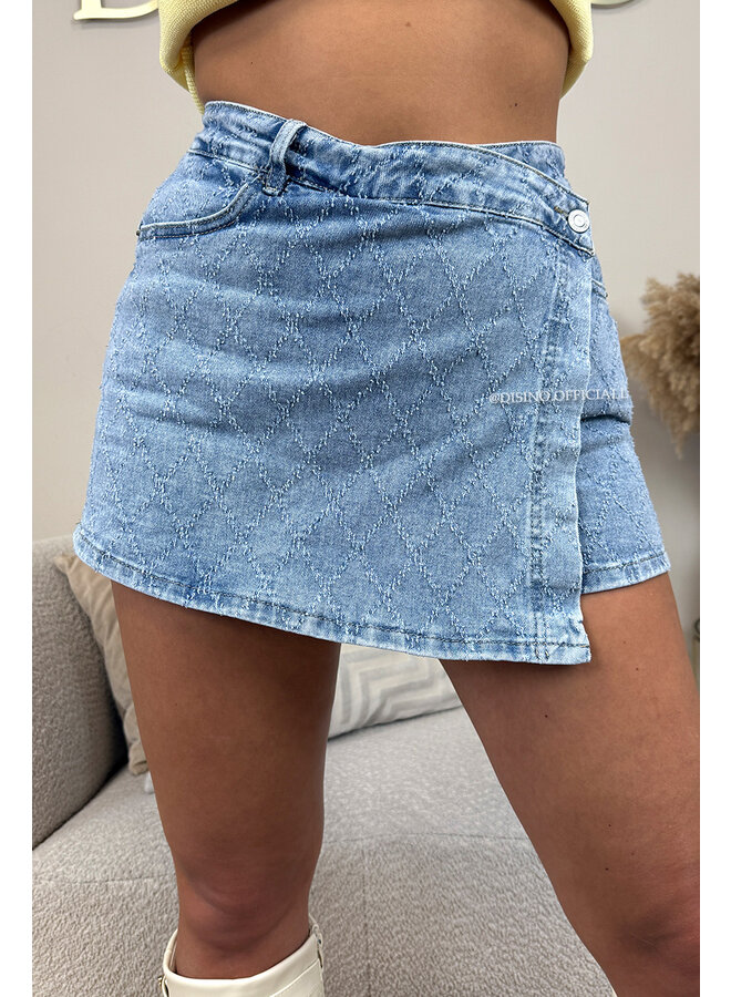 BLUE - 'STORMY SKORT' - RELIEF STRETCH DENIM SKORT