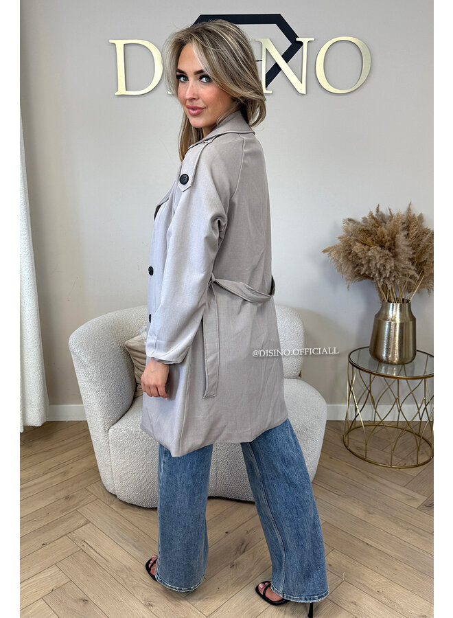TAUPE - 'MILAN TRENCH' - INBETWEEN TRENCH-BLAZER
