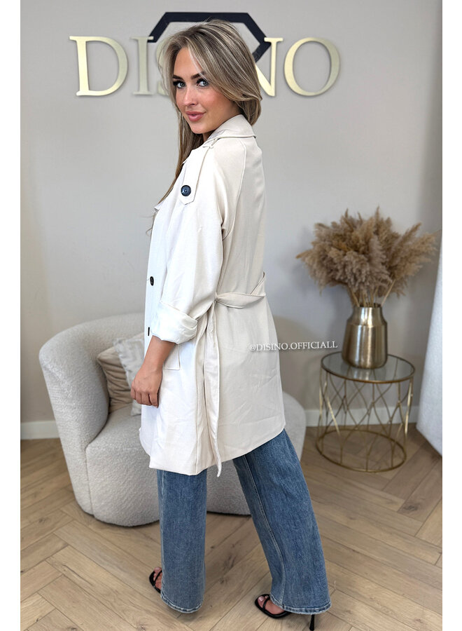 BEIGE - 'MILAN TRENCH' - INBETWEEN TRENCH-BLAZER