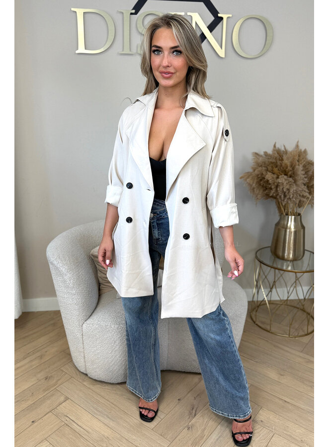 BEIGE - 'MILAN TRENCH' - INBETWEEN TRENCH-BLAZER