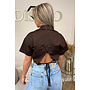 CHOCO - 'CARMEN BLOUSE' - OPEN BACK SHORT SLEEVE SHIRT