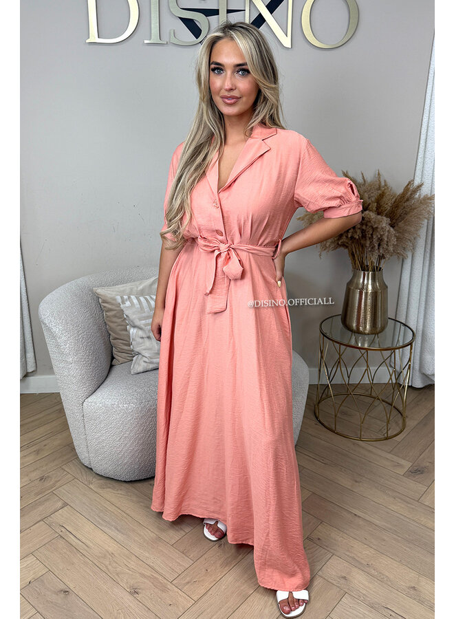 PEACH - 'MELANIE' - MAXI SUMMER DRESS