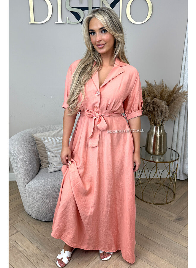 PEACH - 'MELANIE' - MAXI SUMMER DRESS