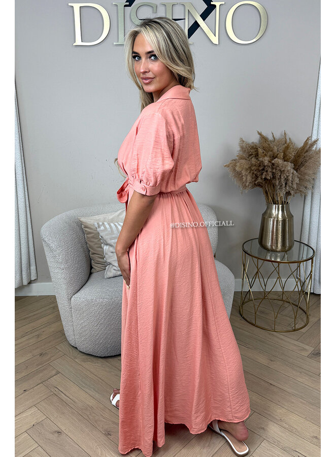 PEACH - 'MELANIE' - MAXI SUMMER DRESS