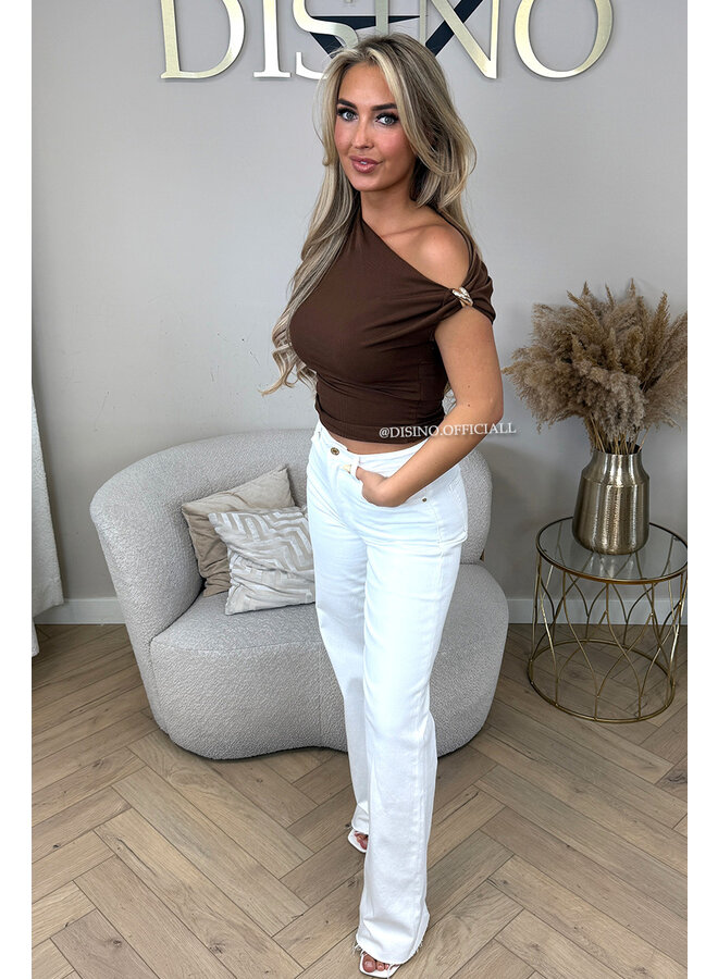 CHOCO - 'SUNSHINE TOP' - OPEN SHOULDER RING DETAIL TOP