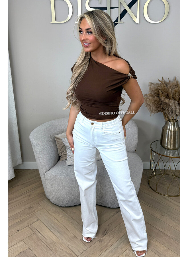 CHOCO - 'SUNSHINE TOP' - OPEN SHOULDER RING DETAIL TOP