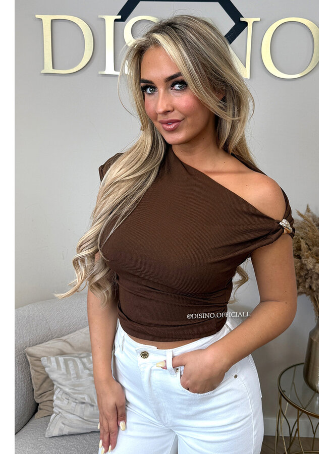 CHOCO - 'SUNSHINE TOP' - OPEN SHOULDER RING DETAIL TOP