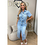 BLUE - 'MADDY DRESS' - PREMIUM QUALITY DENIM SPLIT DRESS