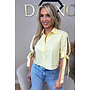 YELLOW - 'LINA BLOUSE' - CROPPED OPEN ARM BOW BLOUSE
