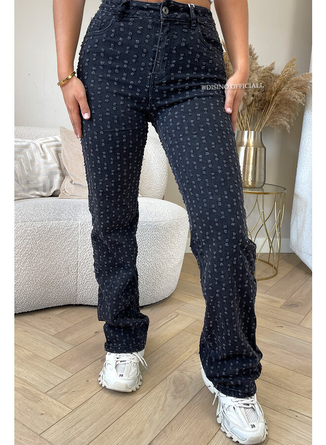 BLACK - 'WHITNEY JEANS' - SUPER STRETCH INSPIRED RELIEF  STRAIGHT LEG JEANS