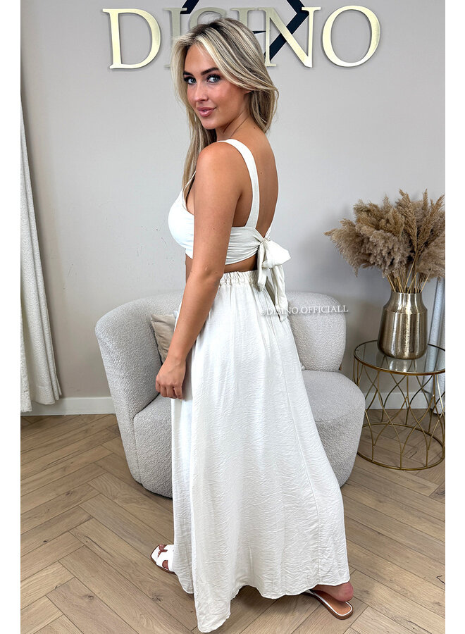 BEIGE - 'LILIA SET' - SUMMER TOP + MAXI SKIRT SET