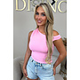 PINK - 'LYNN TOP' - ASYMMETRIC ONE-SHOULDER TOP