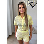 YELLOW - 'LUCY SET' - CROCHET LACE TOP + SHORT SET