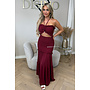 BORDEAUX - 'FAYÉ MAXI DRESS' - CUT-OUT MAXI DRESS