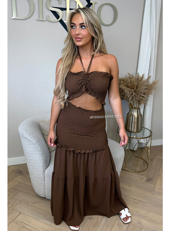 CHOCO - 'FAYÉ MAXI DRESS' - CUT-OUT MAXI DRESS