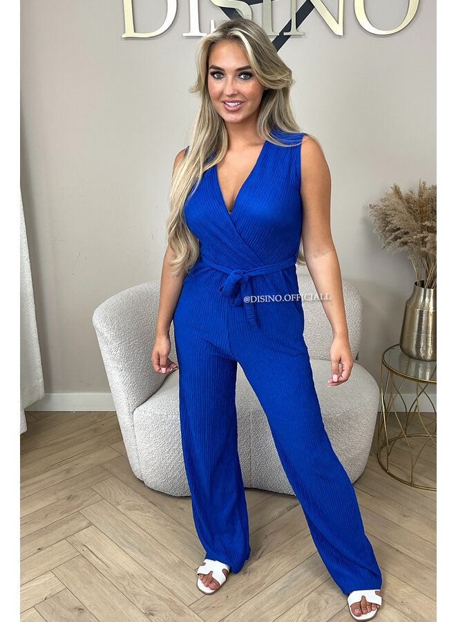 ROYAL BLUE - 'LUANA JUMPSUIT' - SOFT SUPER STRETCH JUMPSUIT