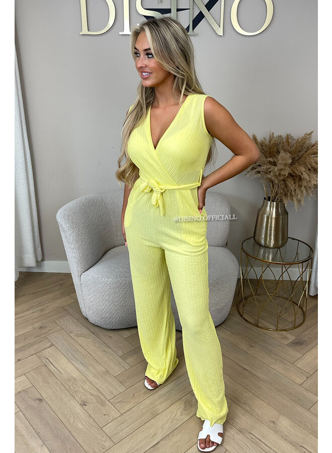 YELLOW - 'LUANA JUMPSUIT' - SOFT SUPER STRETCH JUMPSUIT