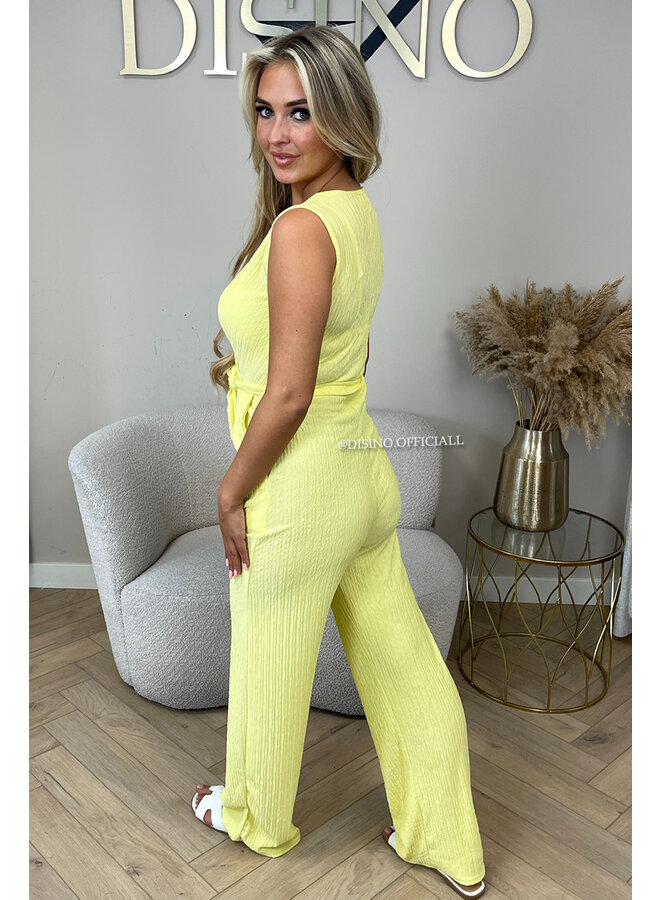 YELLOW - 'LUANA JUMPSUIT' - SOFT SUPER STRETCH JUMPSUIT